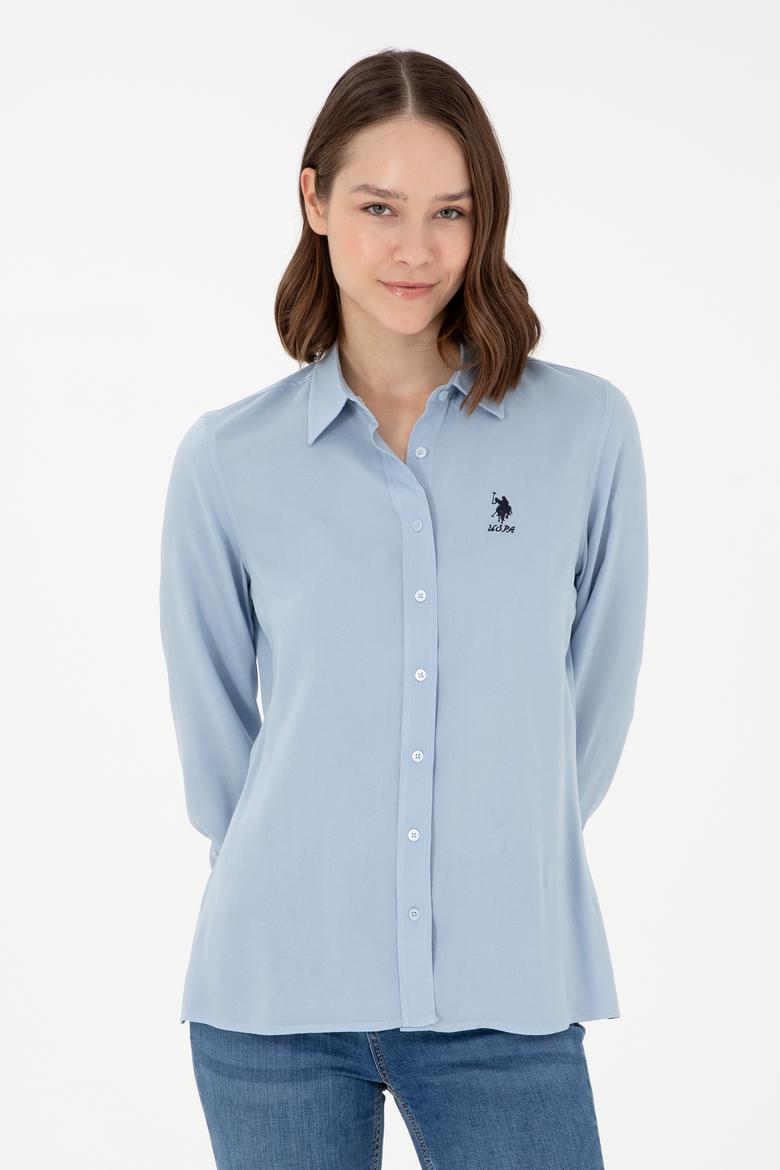 Kadın Açık Mavi Uzun Kollu Gömlek