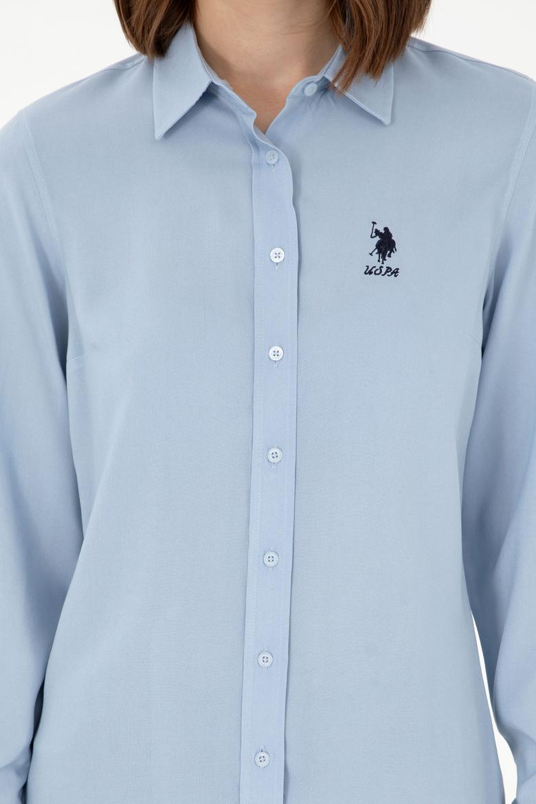 Kadın Açık Mavi Uzun Kollu Gömlek - 50297165034