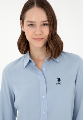 Kadın Açık Mavi Uzun Kollu Gömlek - 50297165034