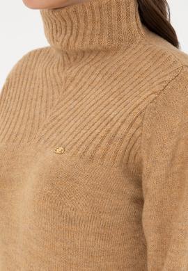 Kadın Camel Balıkçı Yaka Kazak - 50294257011