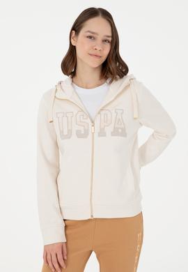 Kadın Krem Basic Kapüşonlu Sweatshirt - 50289540130
