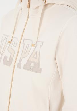 Kadın Krem Basic Kapüşonlu Sweatshirt - 50289540130