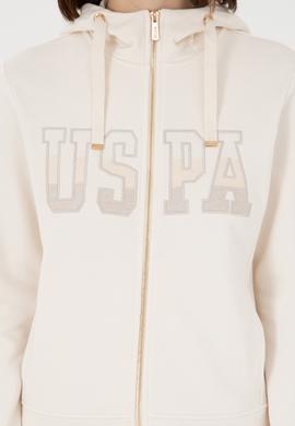 Kadın Krem Basic Kapüşonlu Sweatshirt - 50289540130