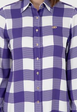 Kadın Mor Uzun Kollu Gömlek - 50291096018