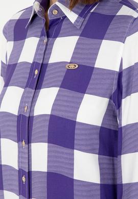 Kadın Mor Uzun Kollu Gömlek - 50291096018