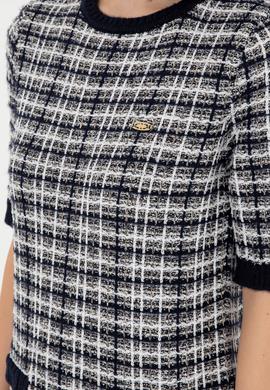 Kadın Lacivert Bisiklet Yaka Triko Elbise - 50293076015