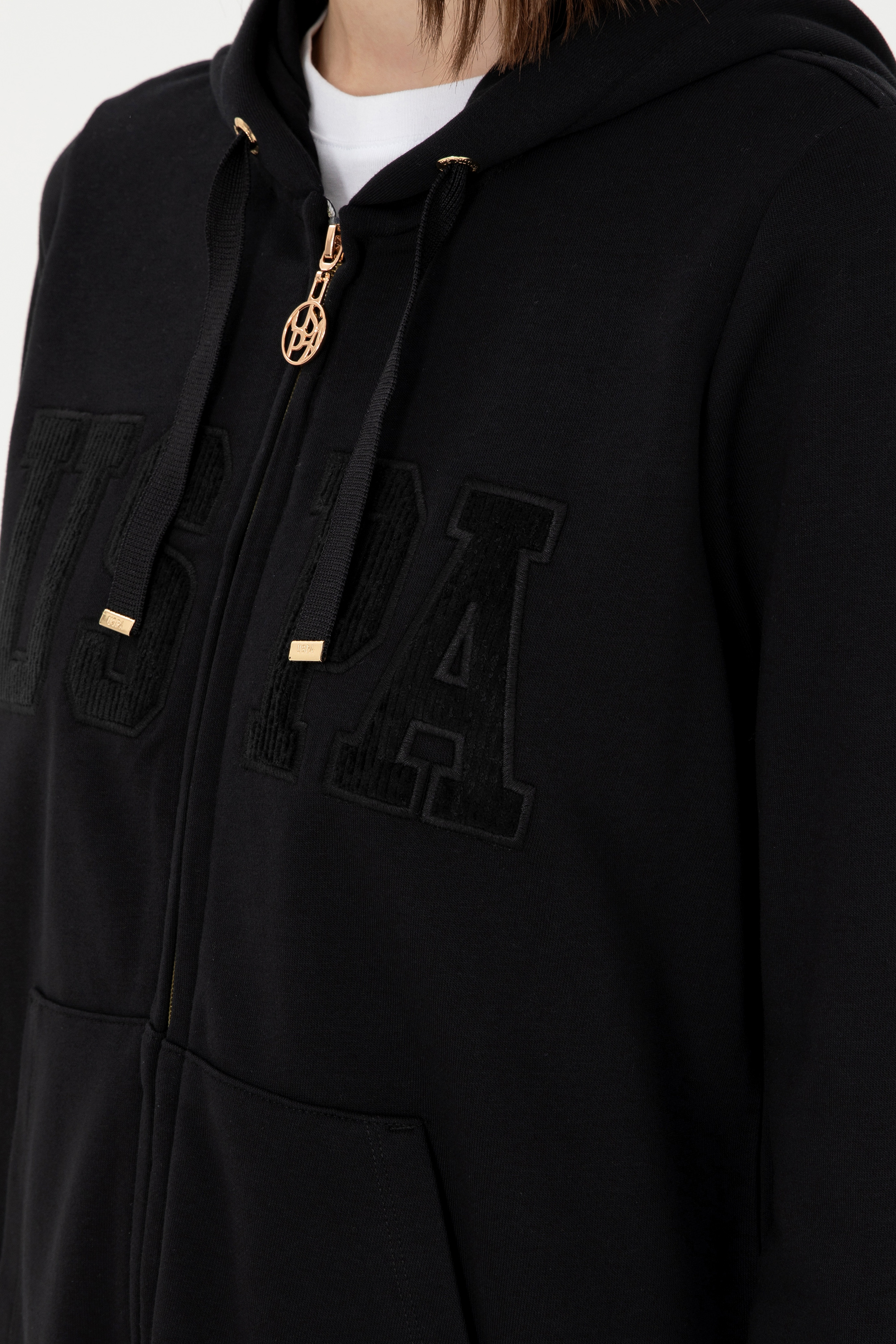 Kadın Siyah Kapüşonlu Sweatshirt