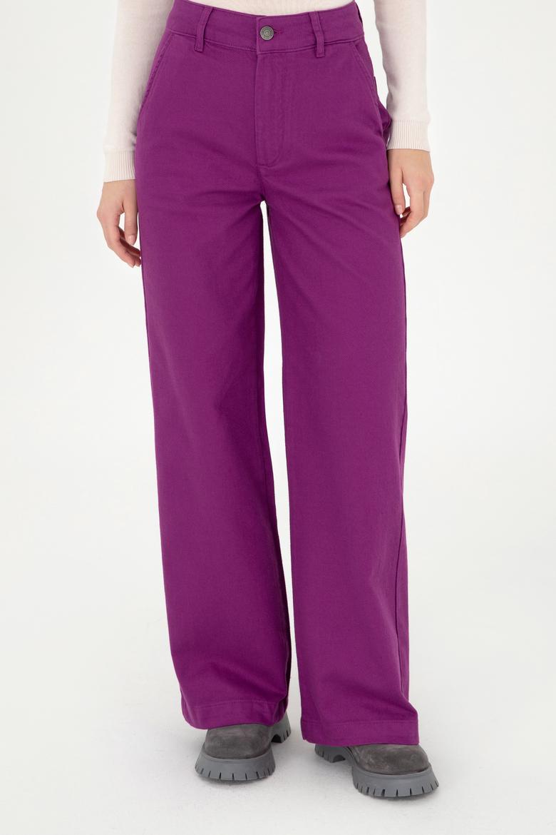 Kadın Menekşe Kanvas Pantolon - 50290859020