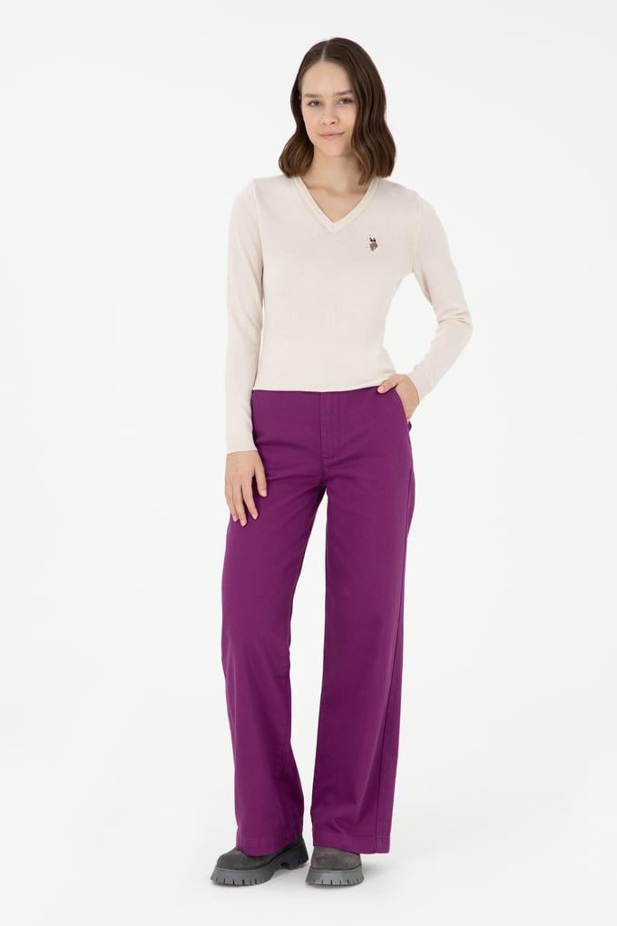 Kadın Menekşe Kanvas Pantolon
