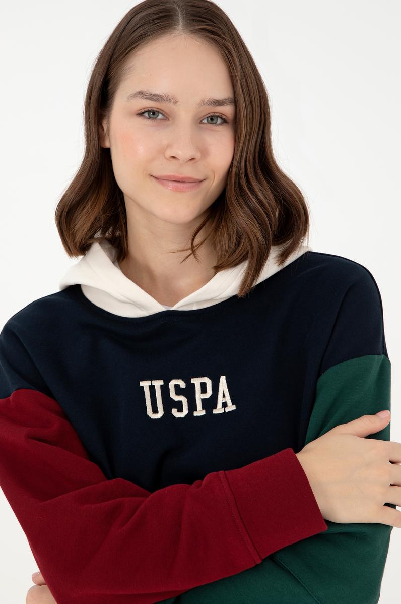 Kadın Lacivert Kapüşonlu Sweatshirt