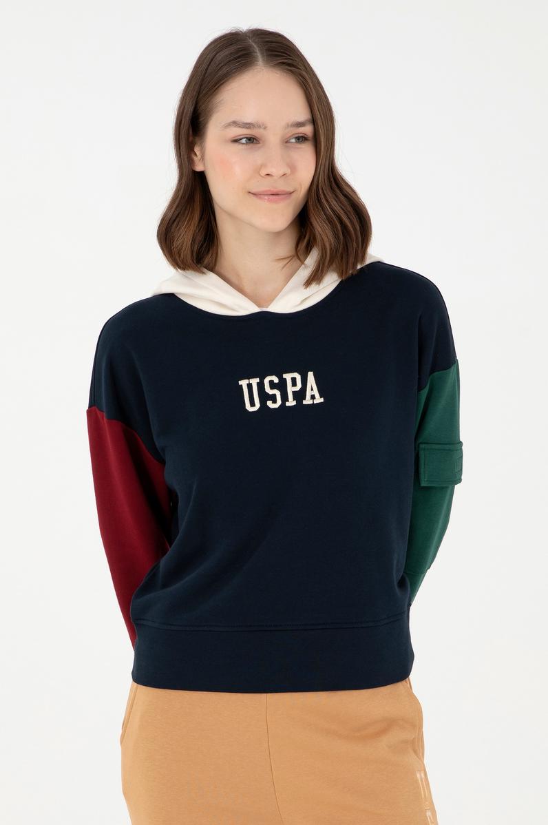 Kadın Lacivert Kapüşonlu Sweatshirt