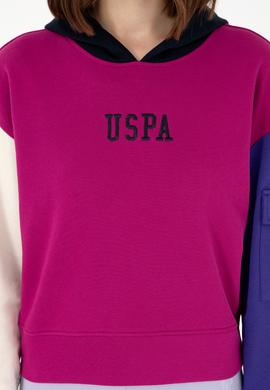 Kadın Fuşya Kapüşonlu Sweatshirt - 50291269006