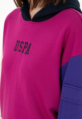 Kadın Fuşya Kapüşonlu Sweatshirt - 50291269006