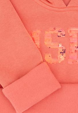 Kız Çocuk Nar Çiçeği Kapüşonlu Basic Sweatshirt - 50292512004