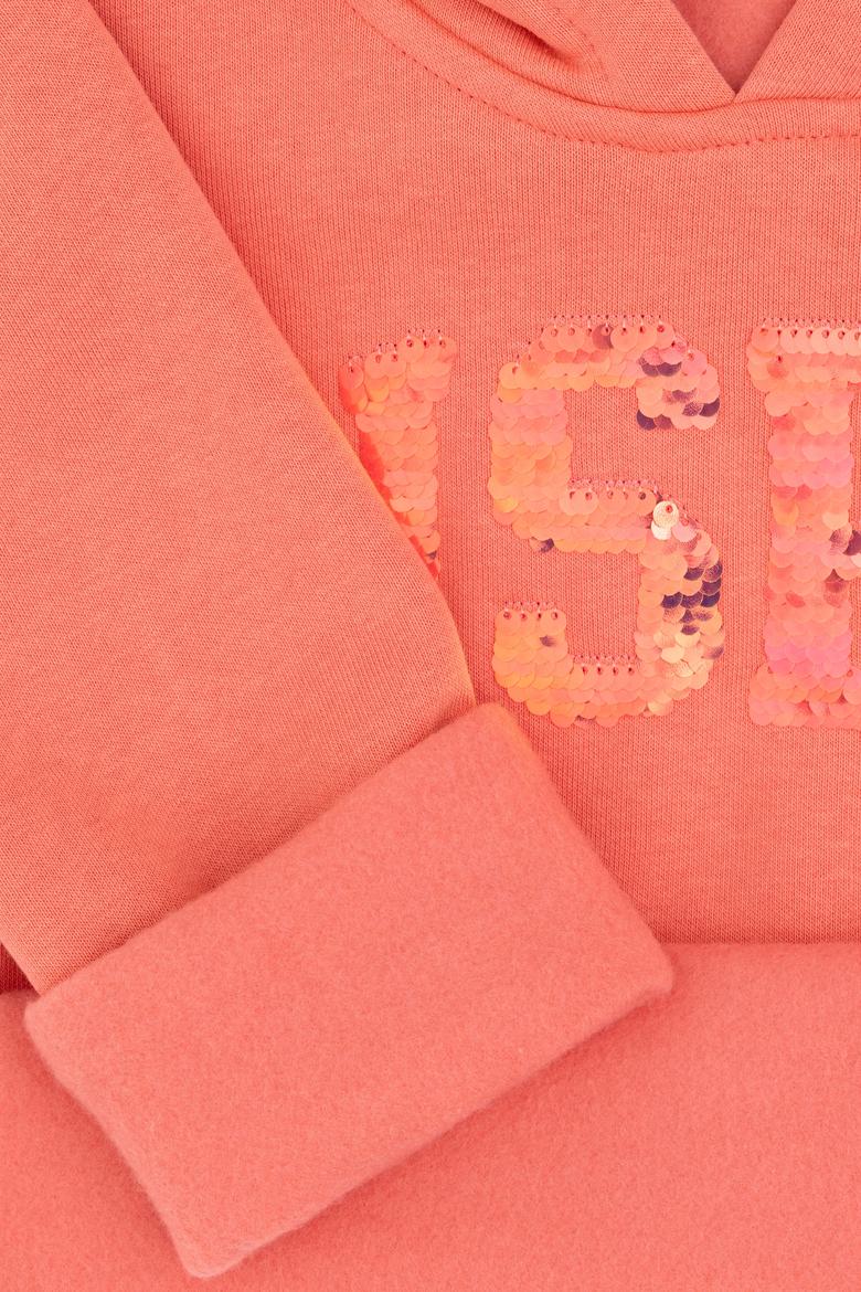 Kız Çocuk Nar Çiçeği Kapüşonlu Basic Sweatshirt - 50292512004