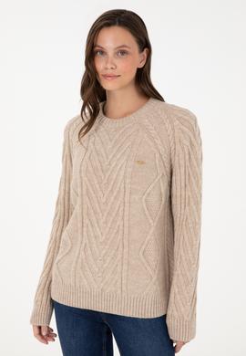 Kadın Kum Bisiklet Yaka Kazak - 50293747030