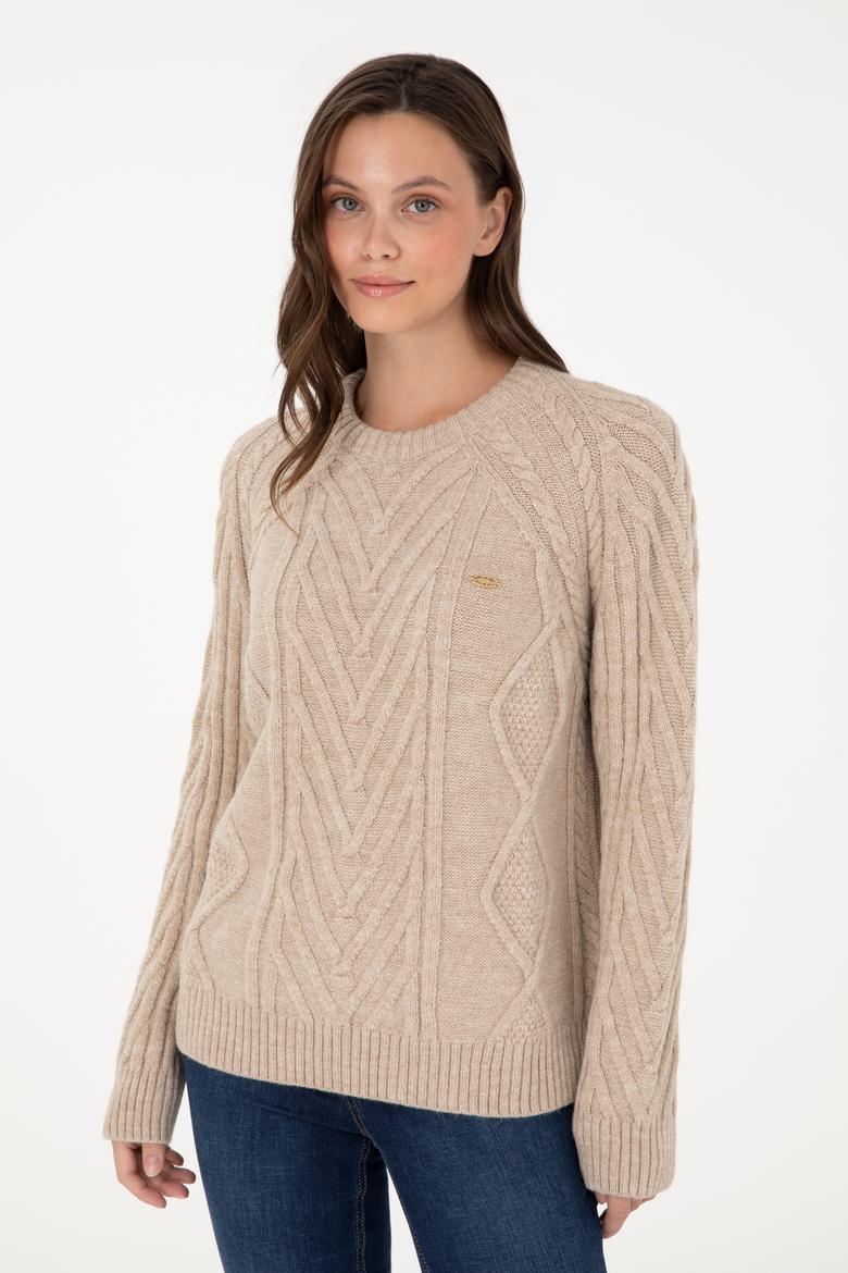 Kadın Kum Bisiklet Yaka Kazak - 50293747030