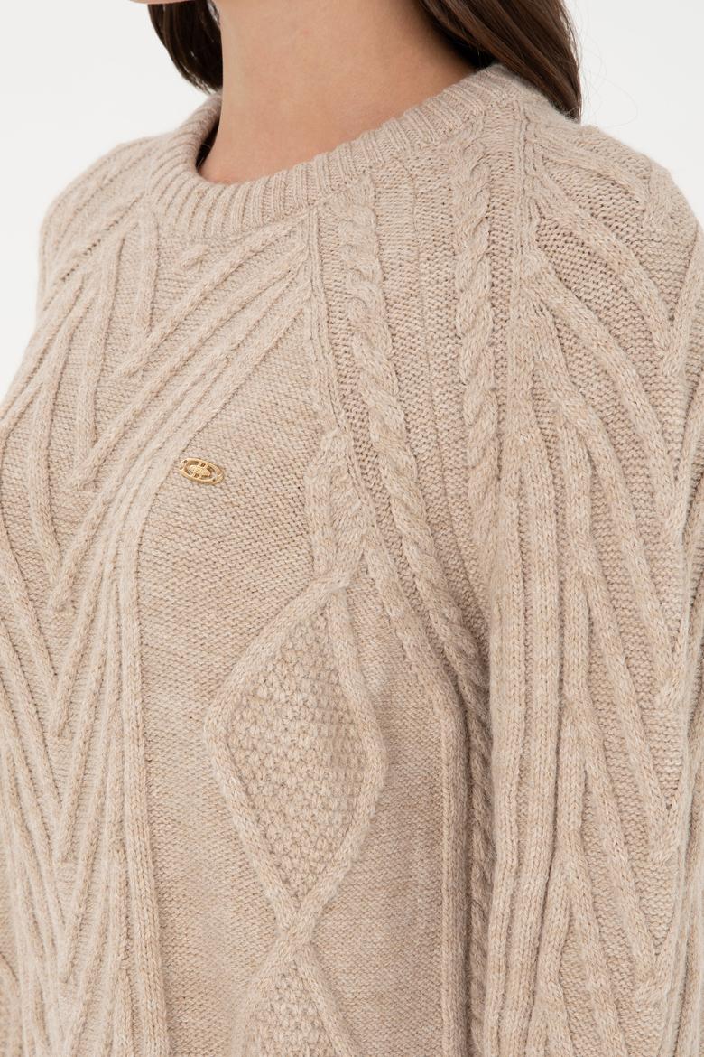 Kadın Kum Bisiklet Yaka Kazak - 50293747030