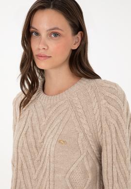 Kadın Kum Bisiklet Yaka Kazak - 50293747030