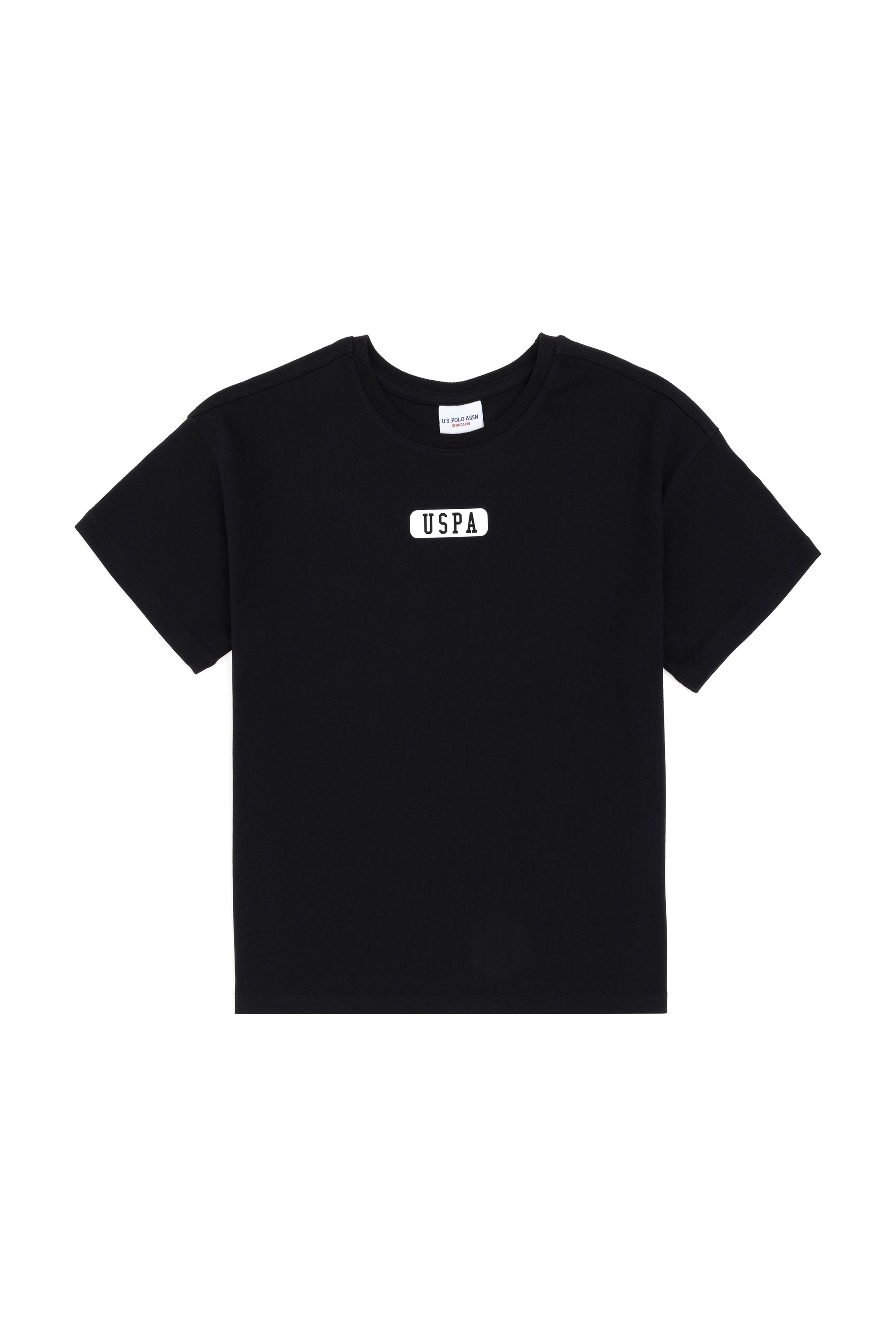 Erkek Çocuk Siyah Oversize Bisiklet Yaka Tişört - Image 4
