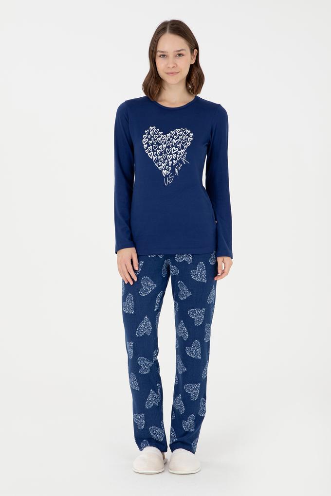 Kadın Lacivert Pijama Takımı