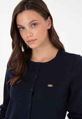 Kadın Lacivert Basic Triko Hırka - 50288996034