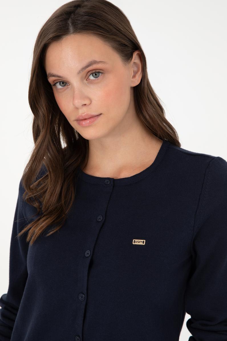 Kadın Lacivert Basic Triko Hırka