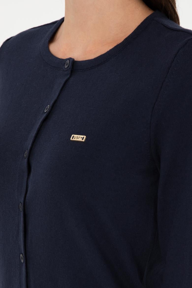 Kadın Lacivert Basic Triko Hırka - 50288996034