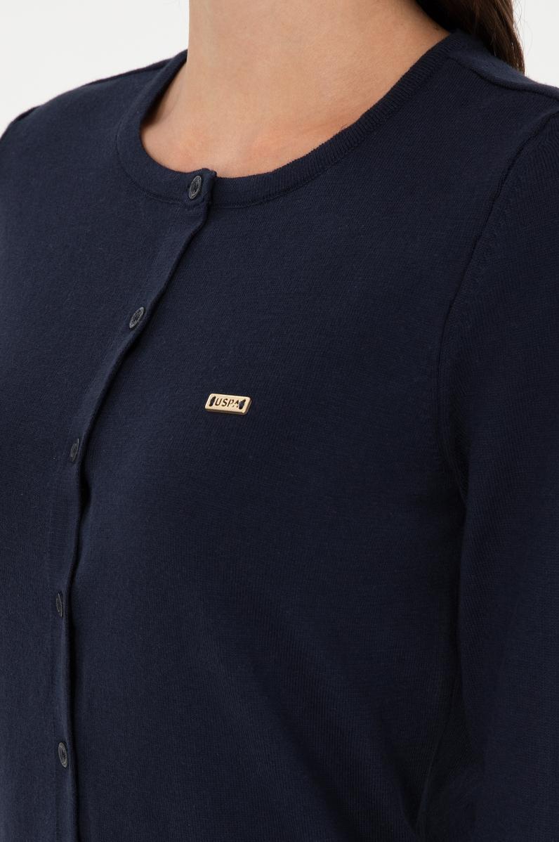 Kadın Lacivert Basic Triko Hırka