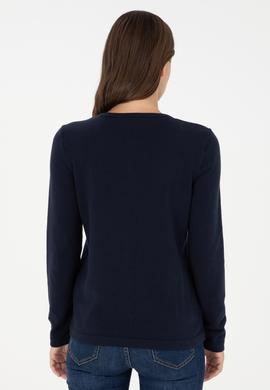 Kadın Lacivert Basic Triko Hırka - 50288996034