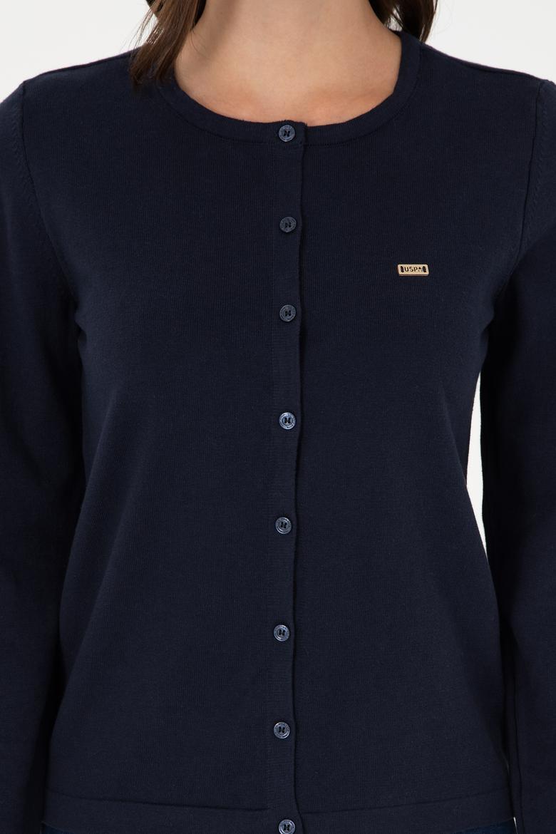 Kadın Lacivert Basic Triko Hırka - 50288996034