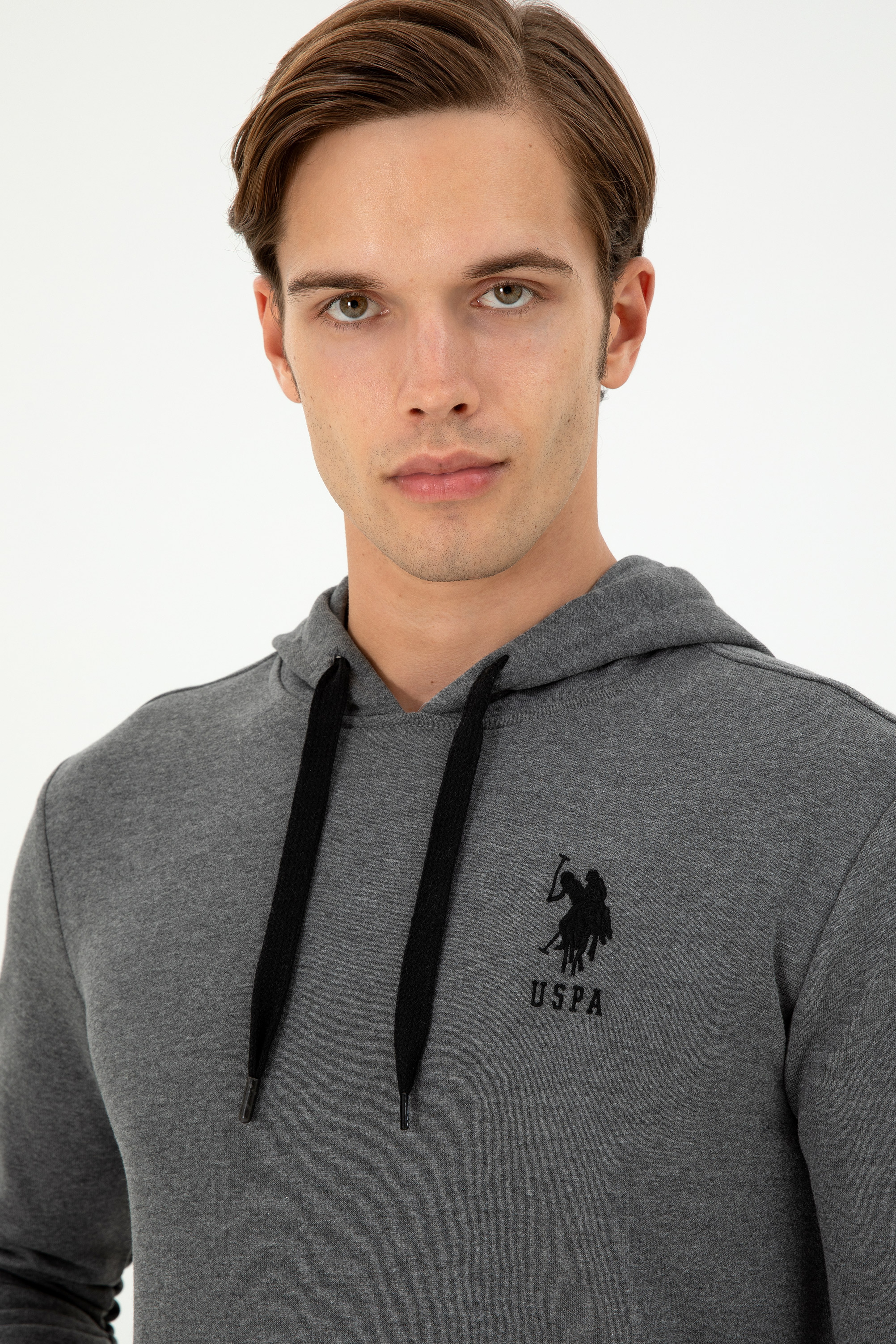 Erkek Antrasit Melanj Basic Sweatshirt - Image 2