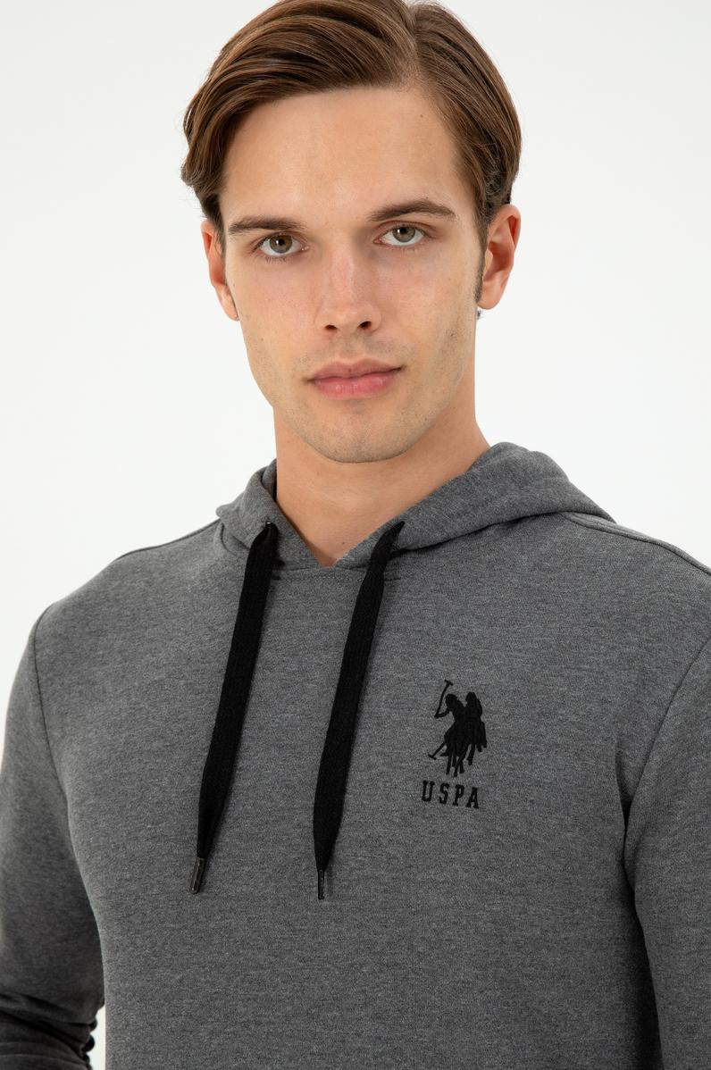 Erkek Antrasit Melanj Basic Sweatshirt