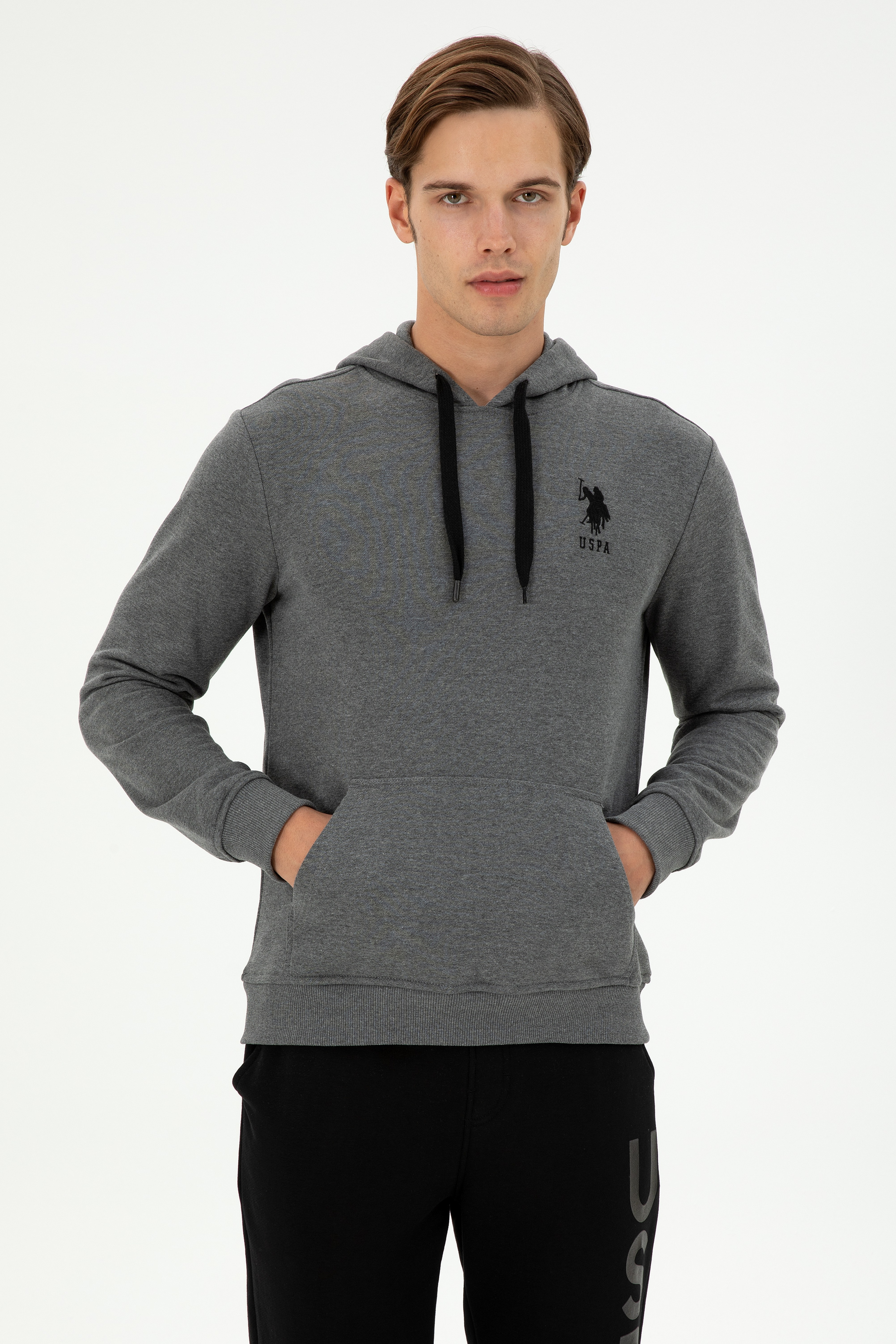 Erkek Antrasit Melanj Basic Sweatshirt - Image 1