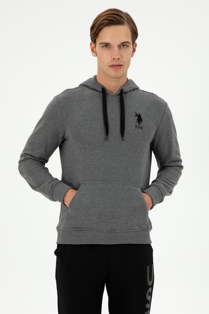 Erkek Antrasit Melanj Basic Sweatshirt