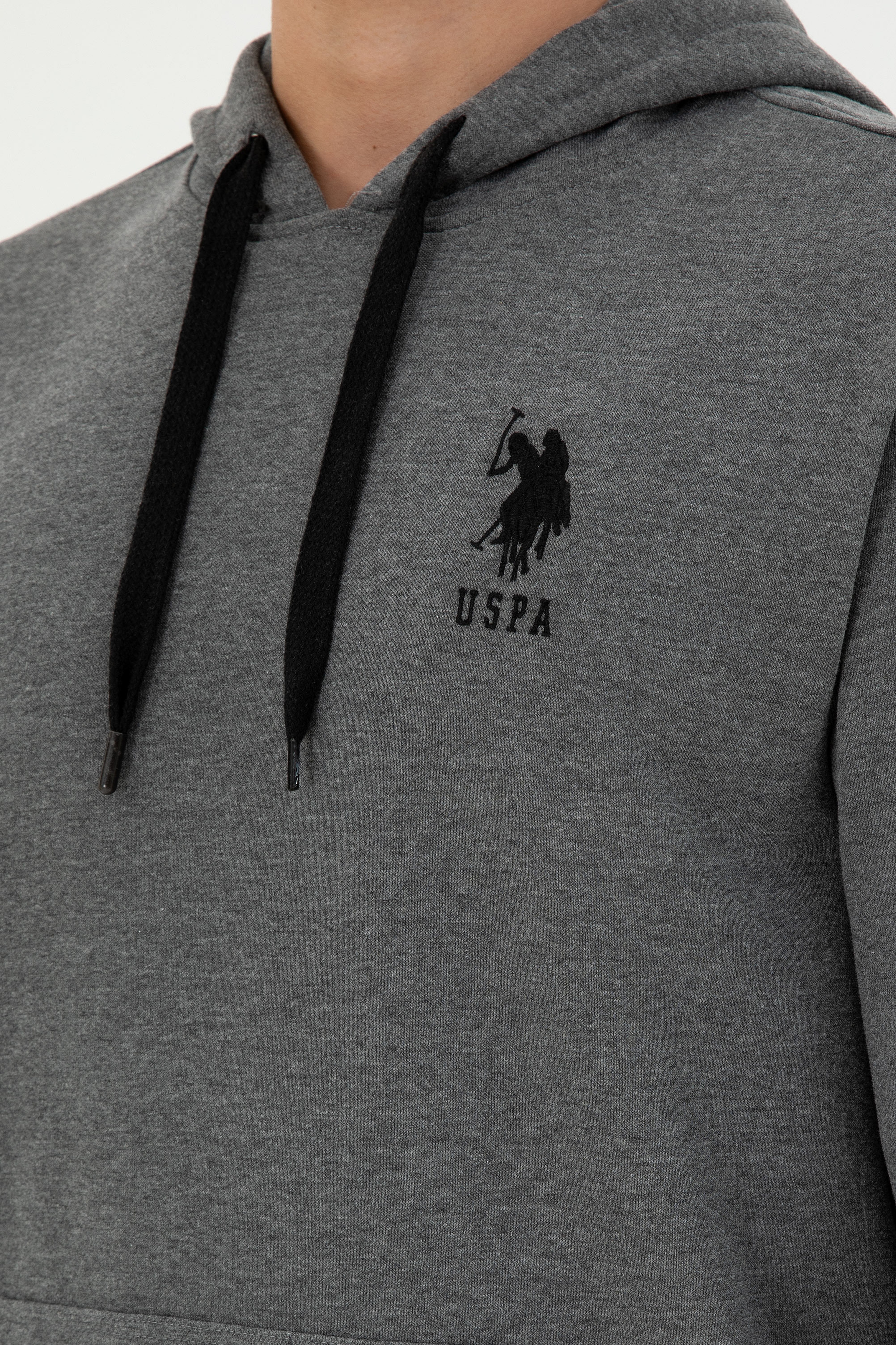 Erkek Antrasit Melanj Basic Sweatshirt - Image 7