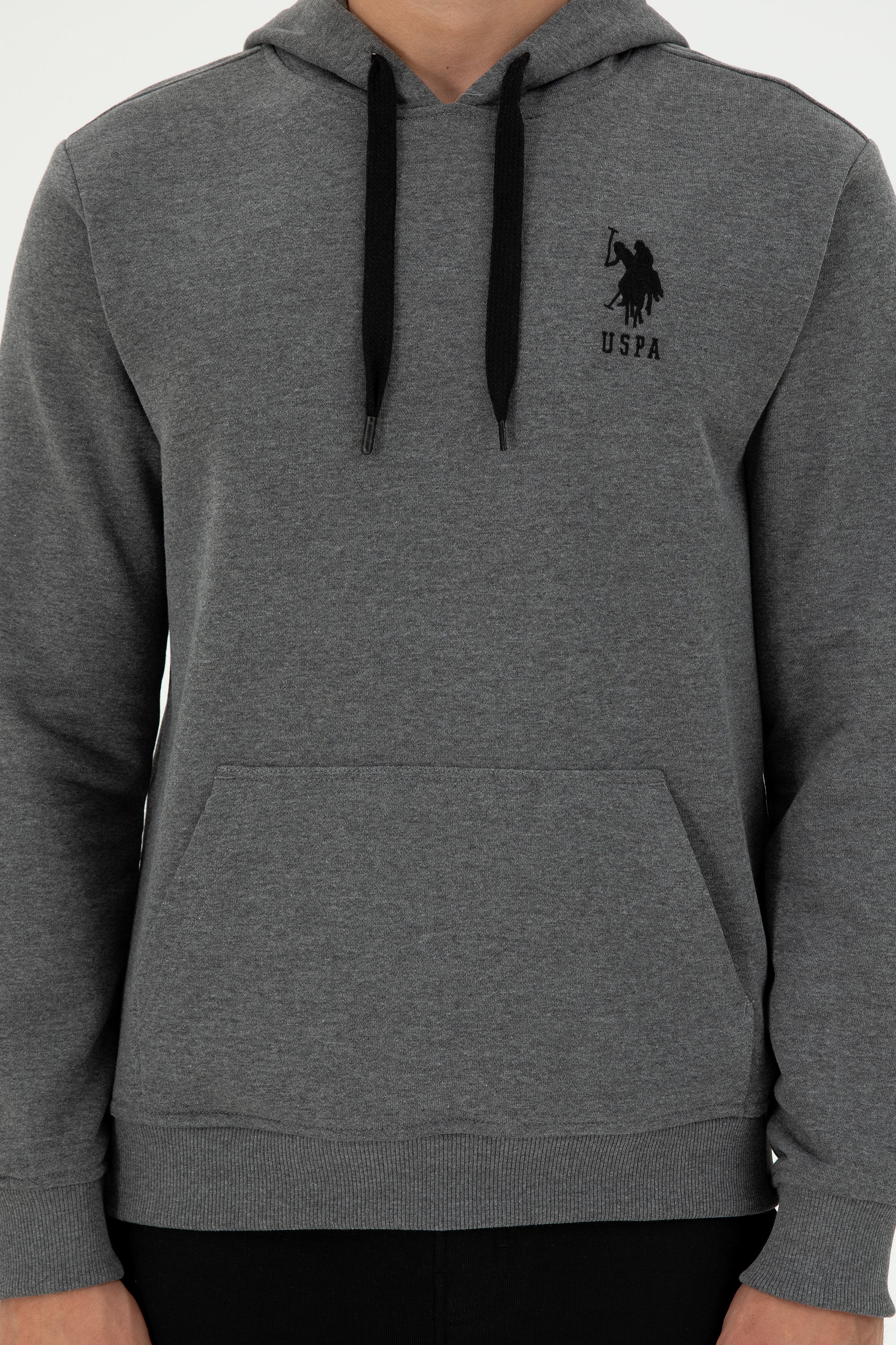 Erkek Antrasit Melanj Basic Sweatshirt - Image 6