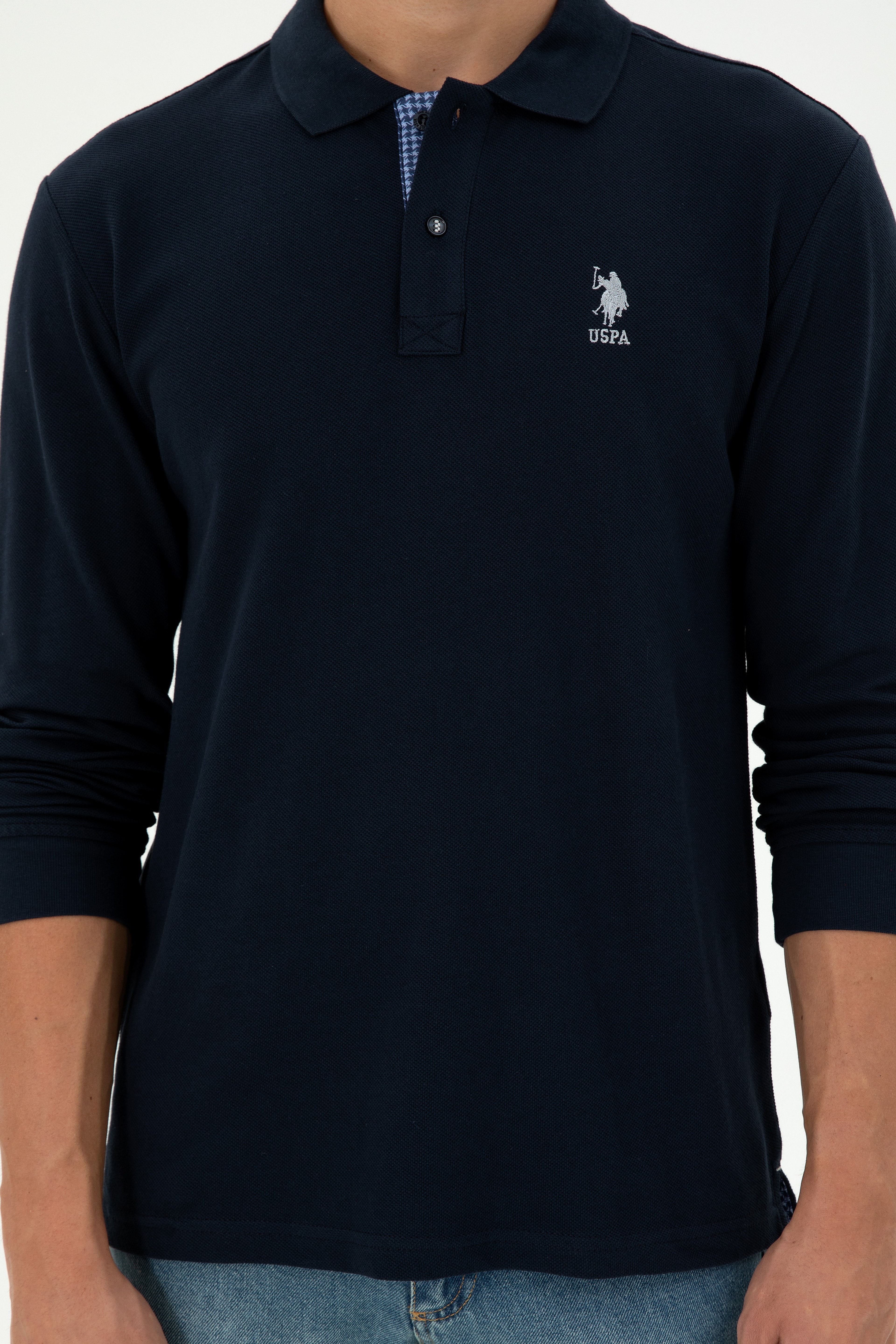 Erkek Lacivert Basic Sweatshirt
