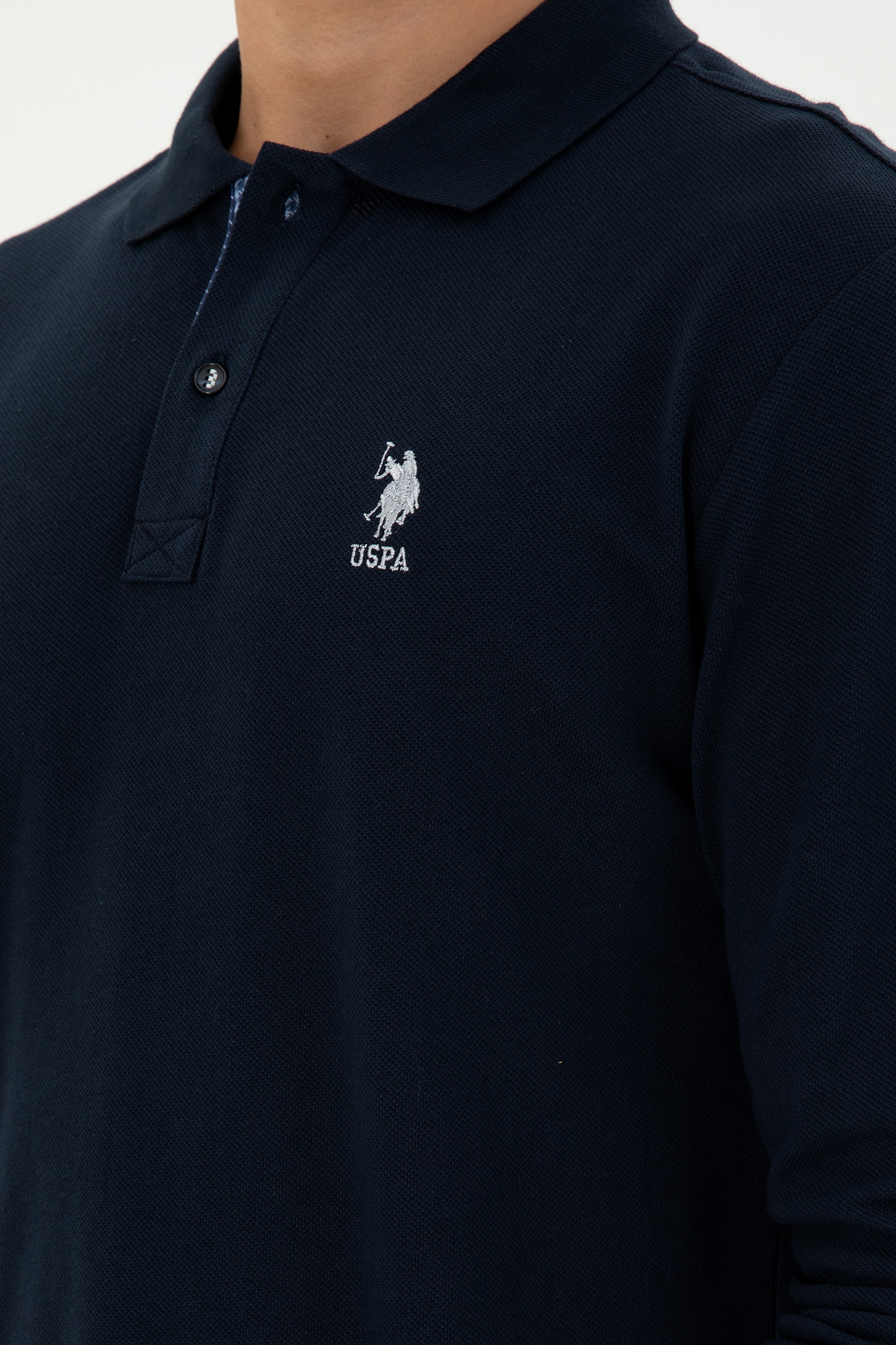 Erkek Lacivert Basic Sweatshirt - Image 7