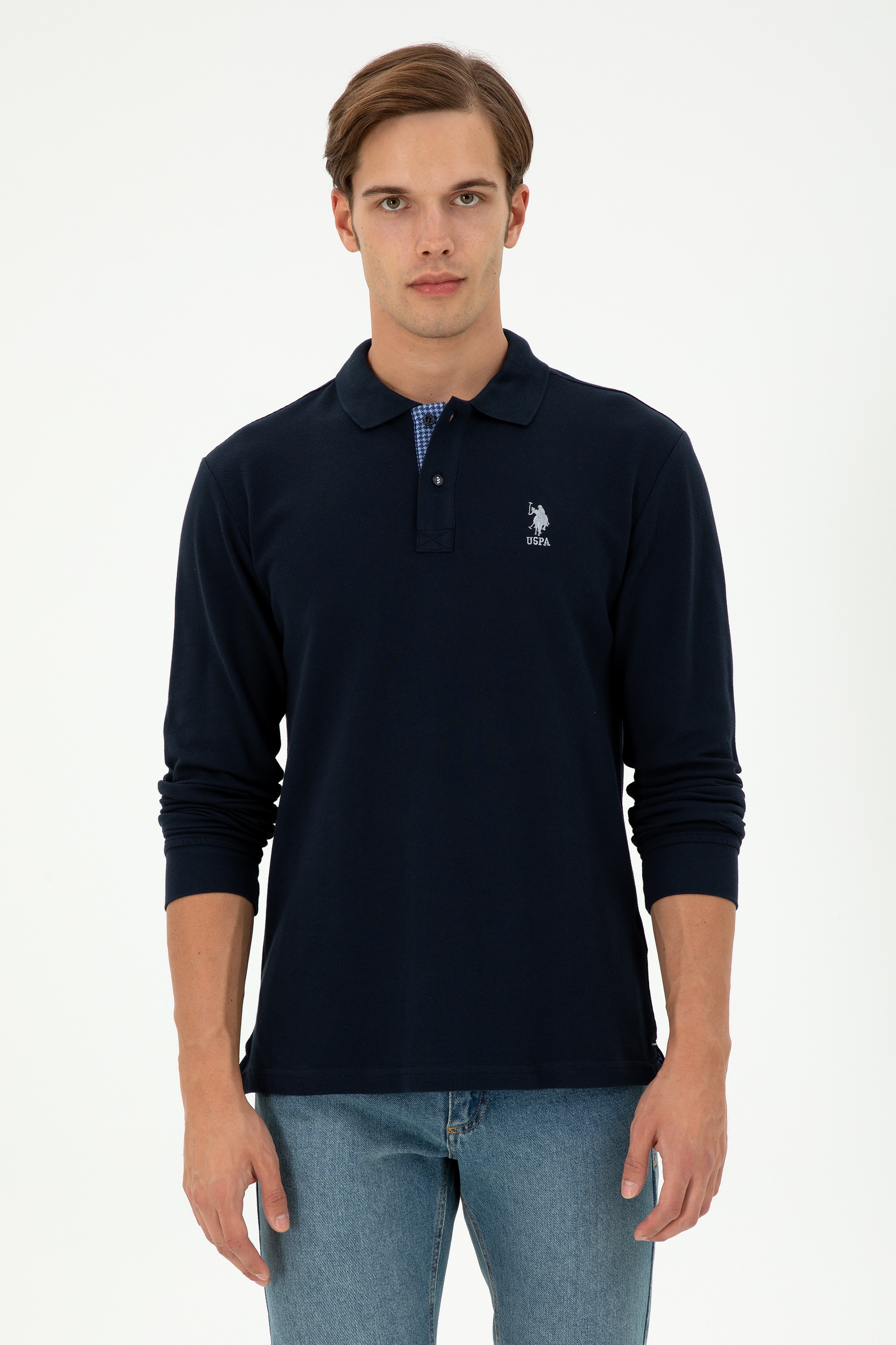 Erkek Lacivert Basic Sweatshirt - Image 1
