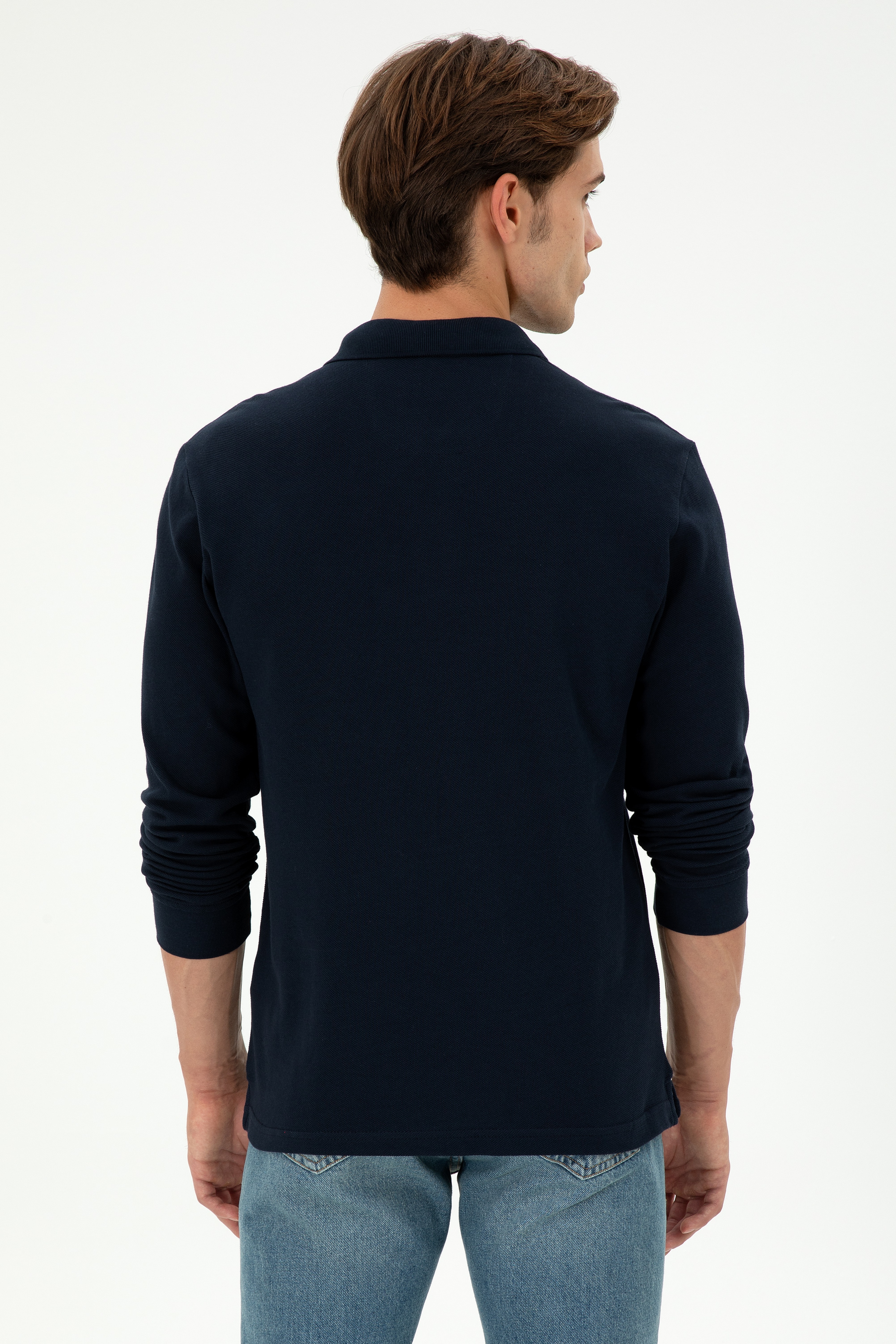 Erkek Lacivert Basic Sweatshirt