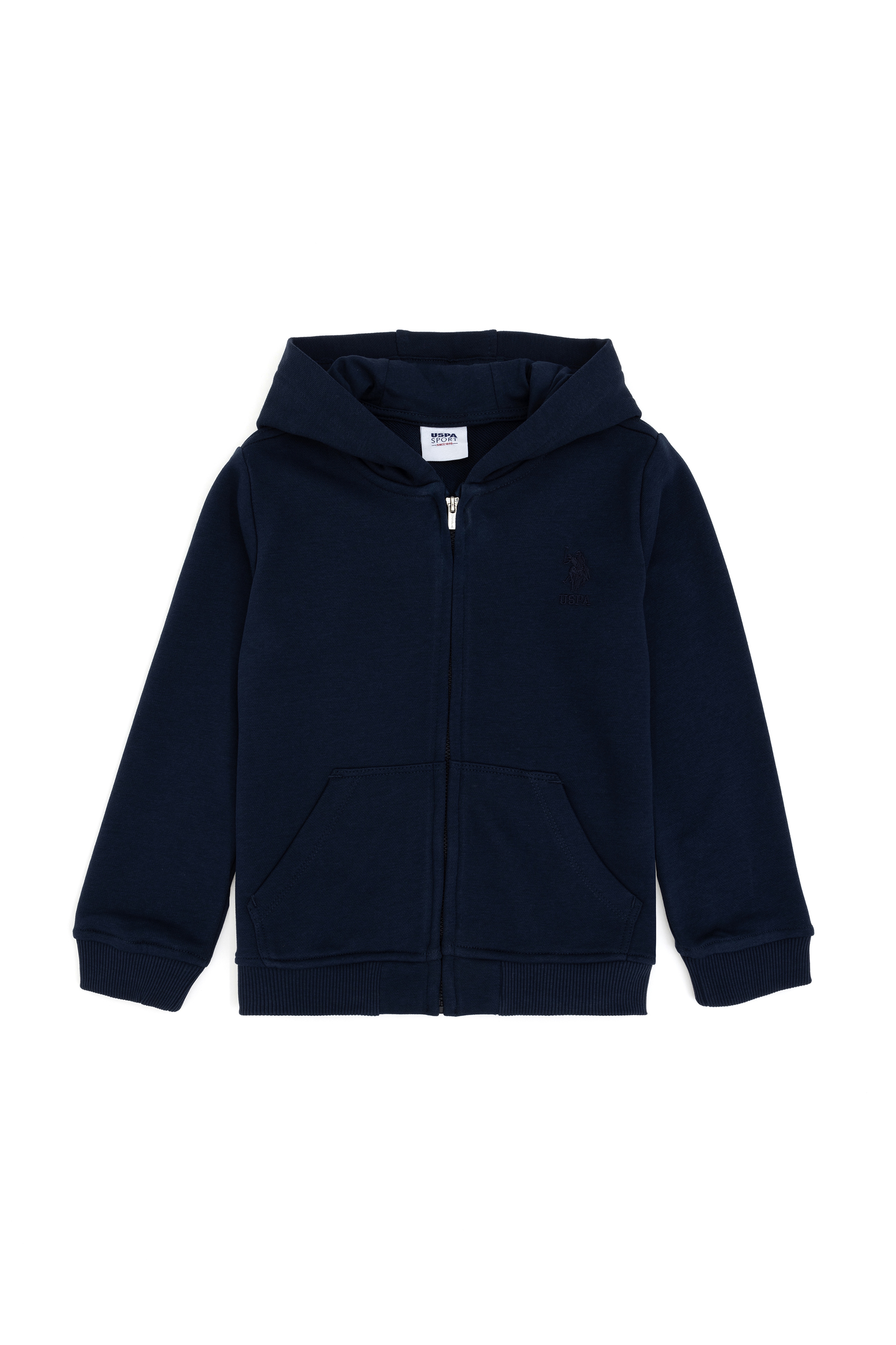 Erkek Çocuk Lacivert Basic Fermuarlı Sweatshirt - Image 1