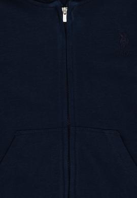 Erkek Çocuk Lacivert Basic Fermuarlı Sweatshirt - 50289144019