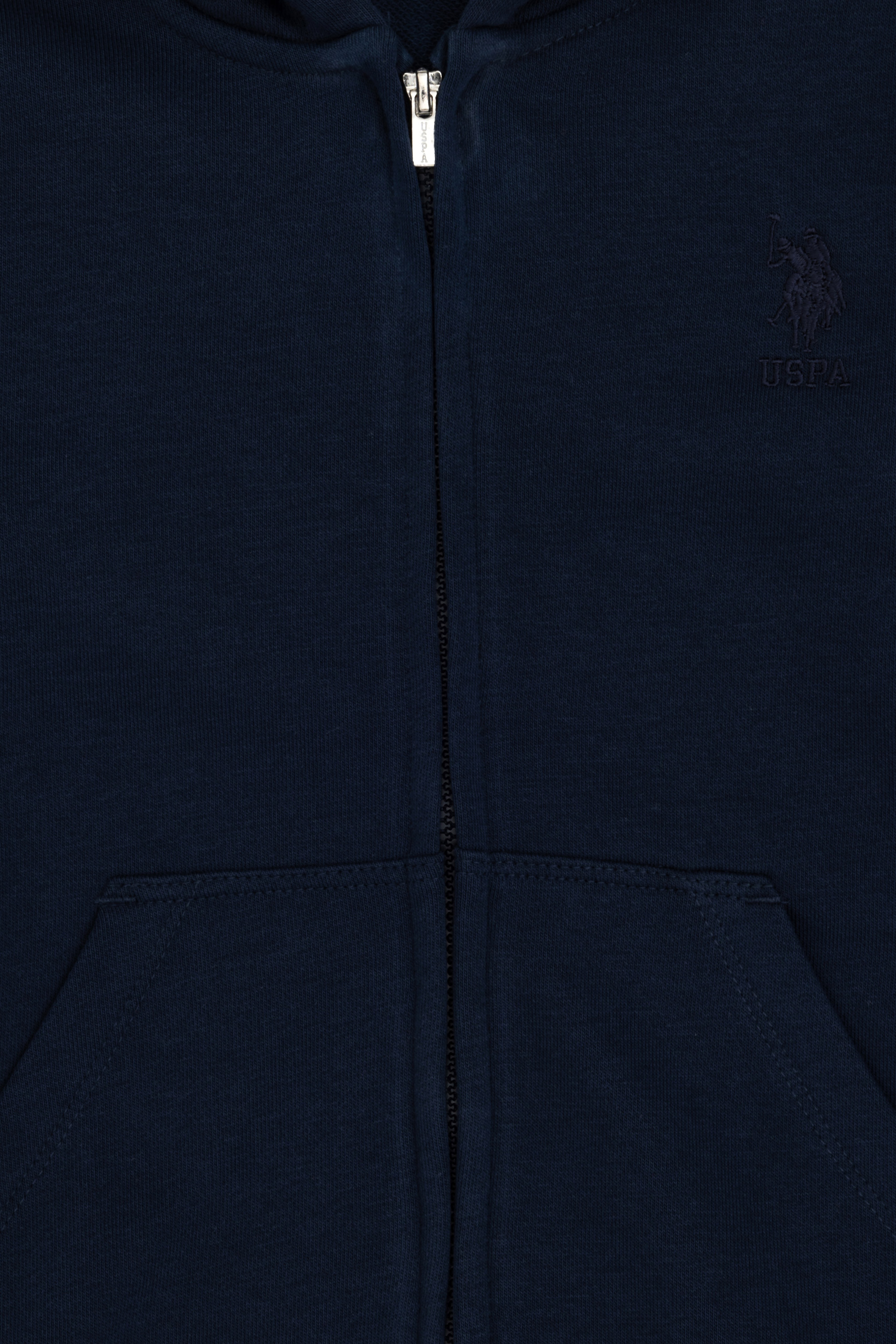 Erkek Çocuk Lacivert Basic Fermuarlı Sweatshirt - Image 3