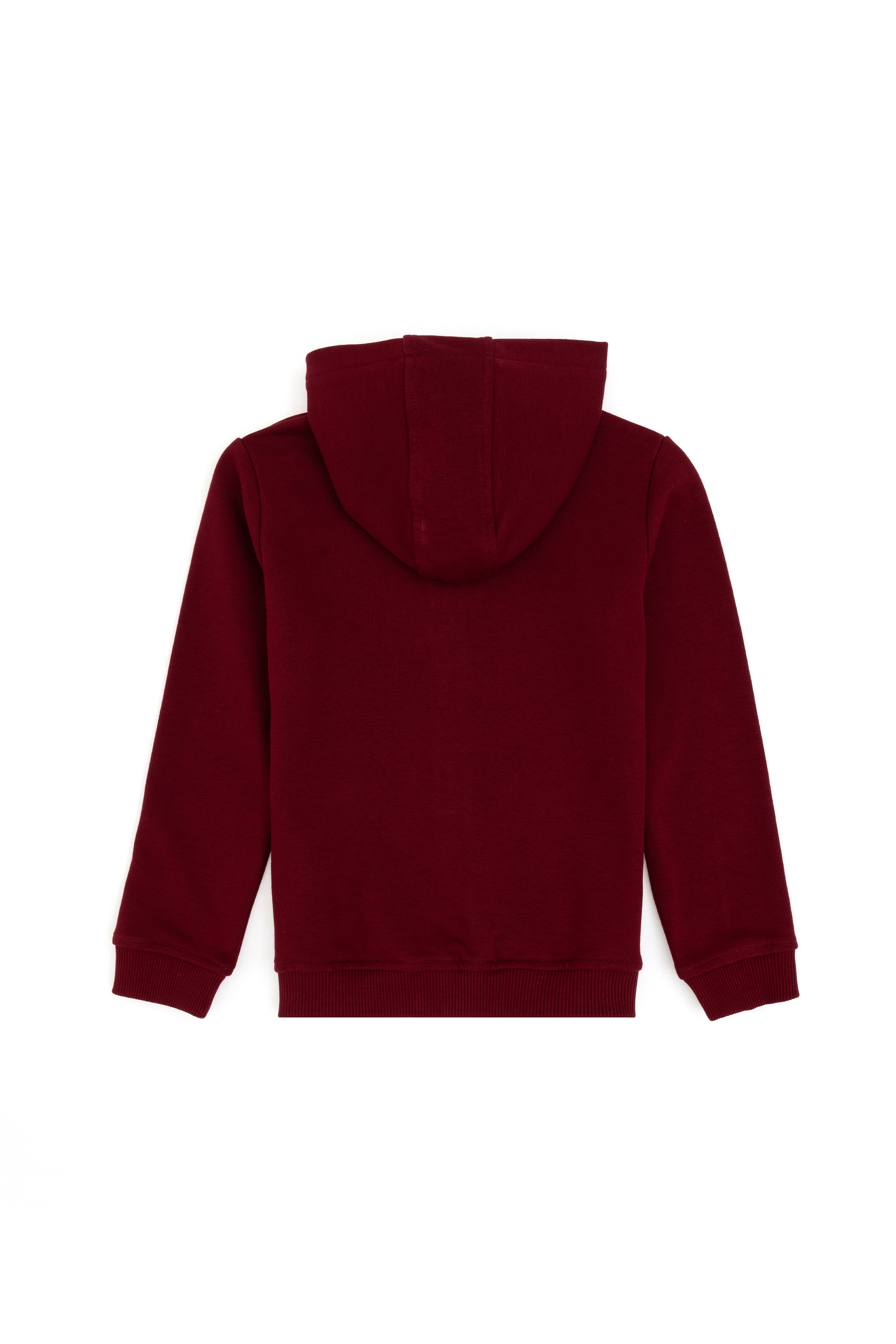 Erkek Çocuk Bordo Basic Fermuarlı Sweatshirt - Image 2