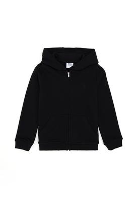 Erkek Çocuk Siyah Basic Fermuarlı Sweatshirt - 50289144006