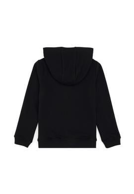Erkek Çocuk Siyah Basic Fermuarlı Sweatshirt - 50289144006