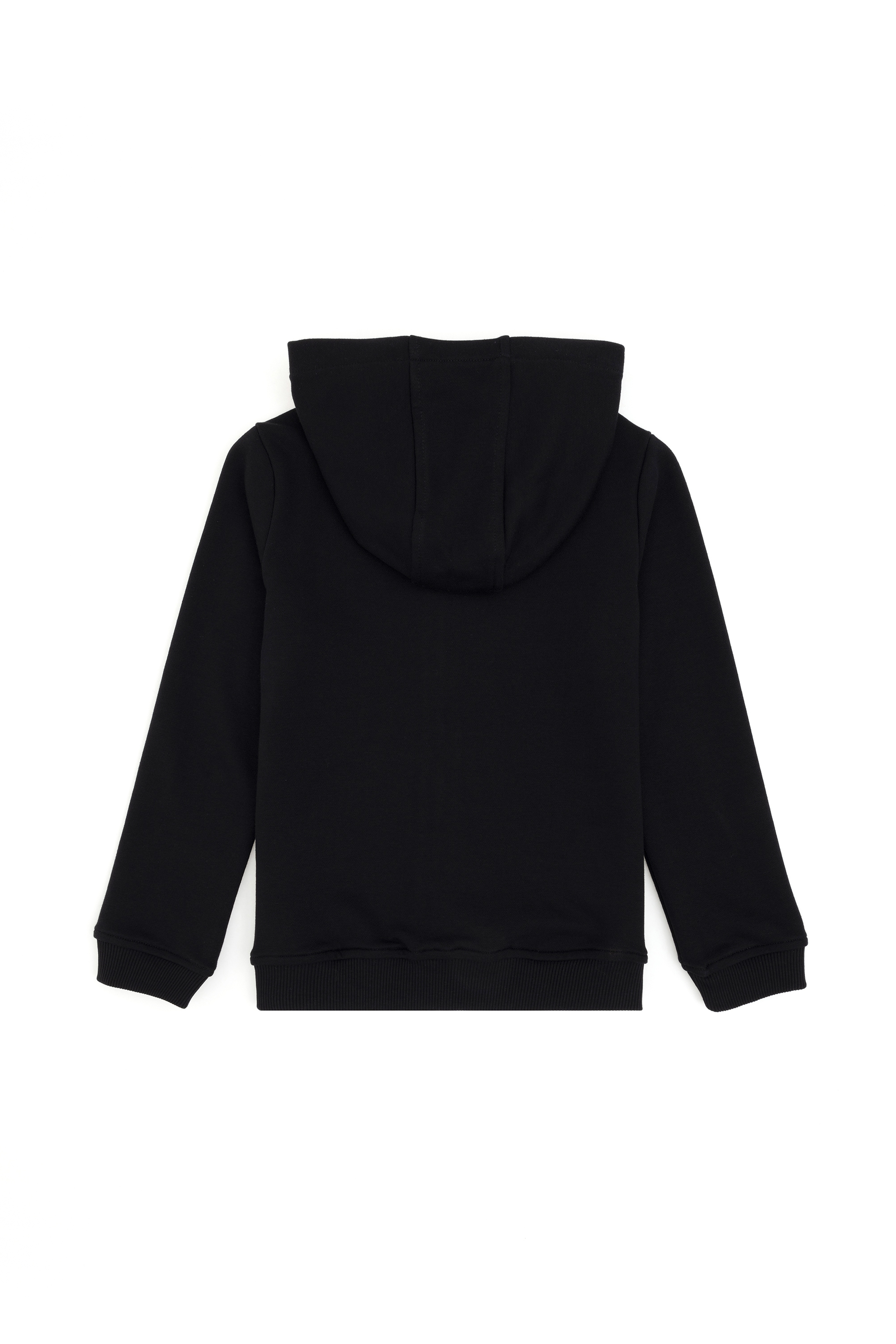 Erkek Çocuk Siyah Basic Fermuarlı Sweatshirt - Image 2