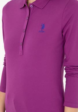 Kadın Menekşe Basic Polo Yaka Sweatshirt - 50289541180