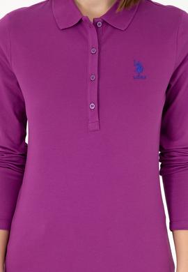 Kadın Menekşe Basic Polo Yaka Sweatshirt - 50289541180